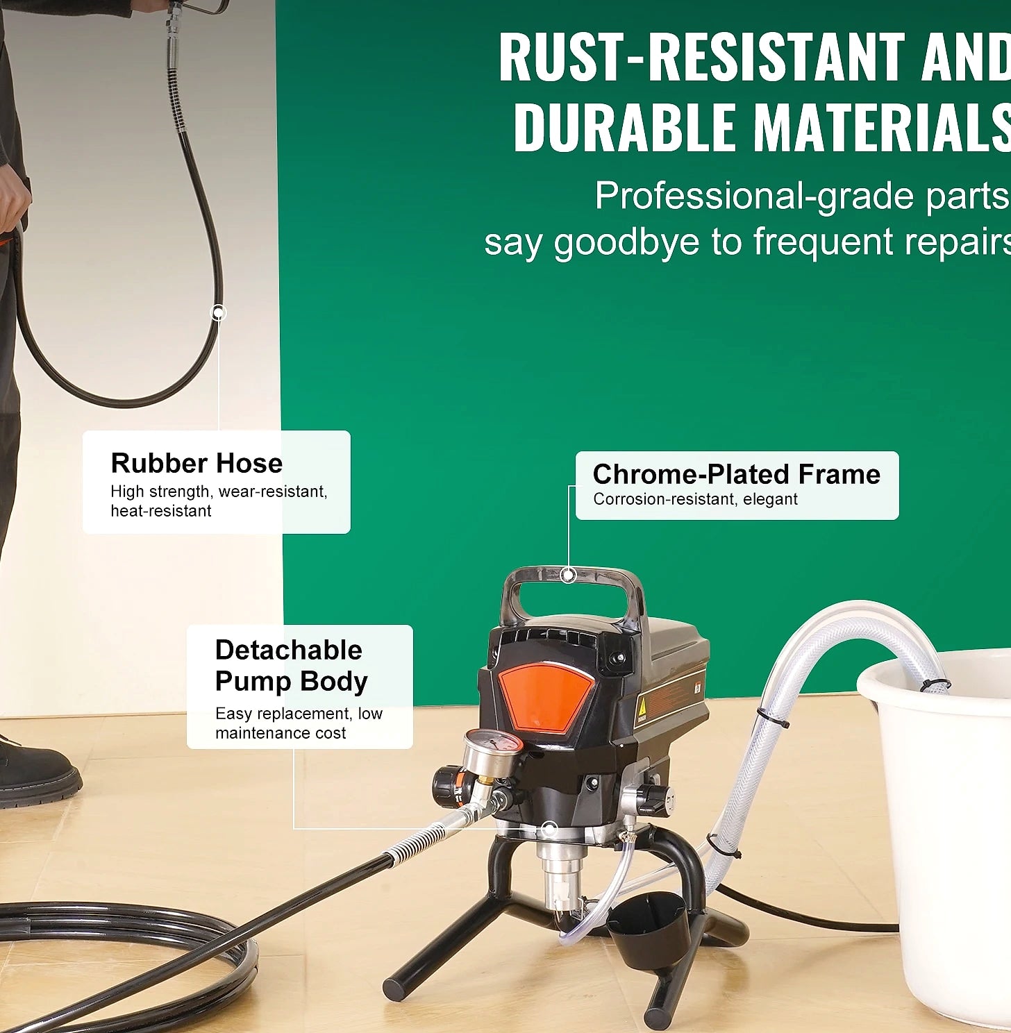 SucceBuy 950W Airless Paint Sprayer, 3000PSI Electric Sprayer