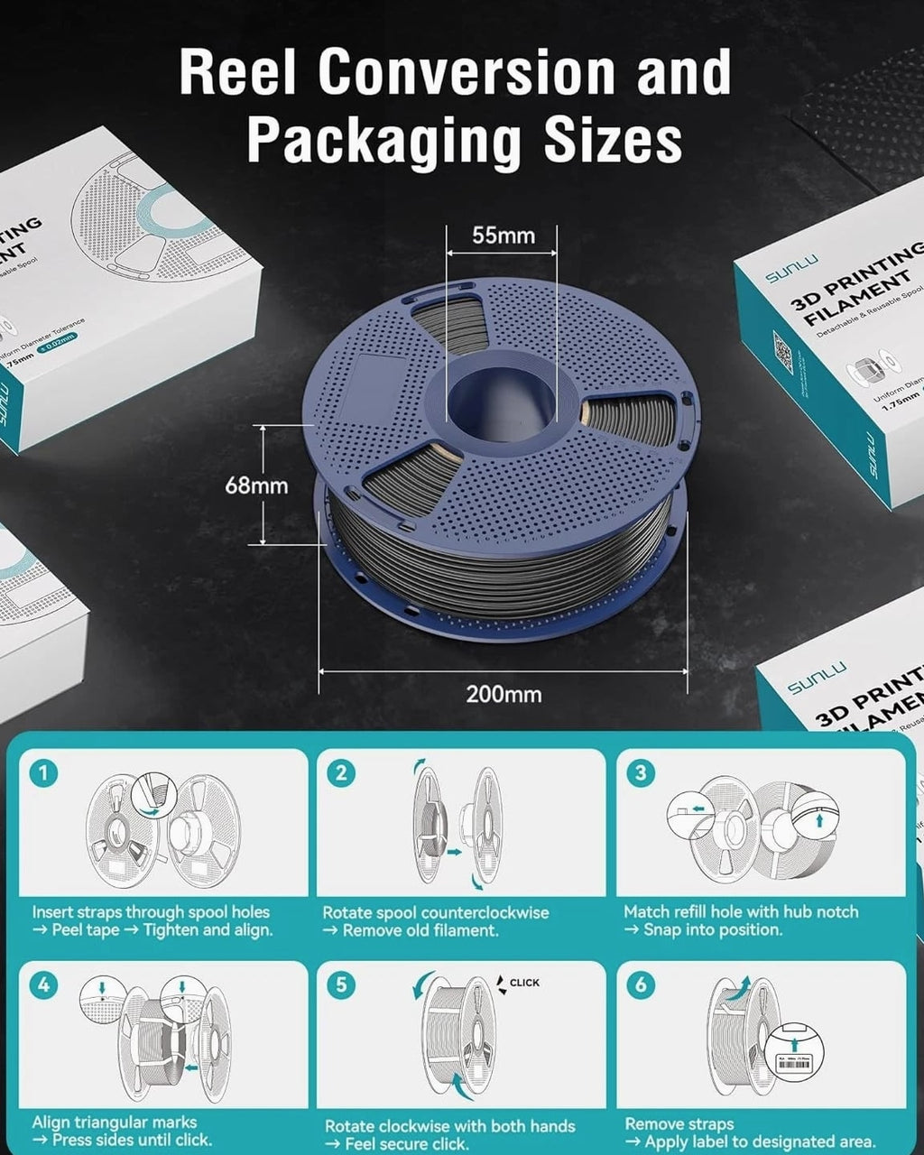 1kg Spool ABS 3D Filament - Tough, Compatible & Economical Solution