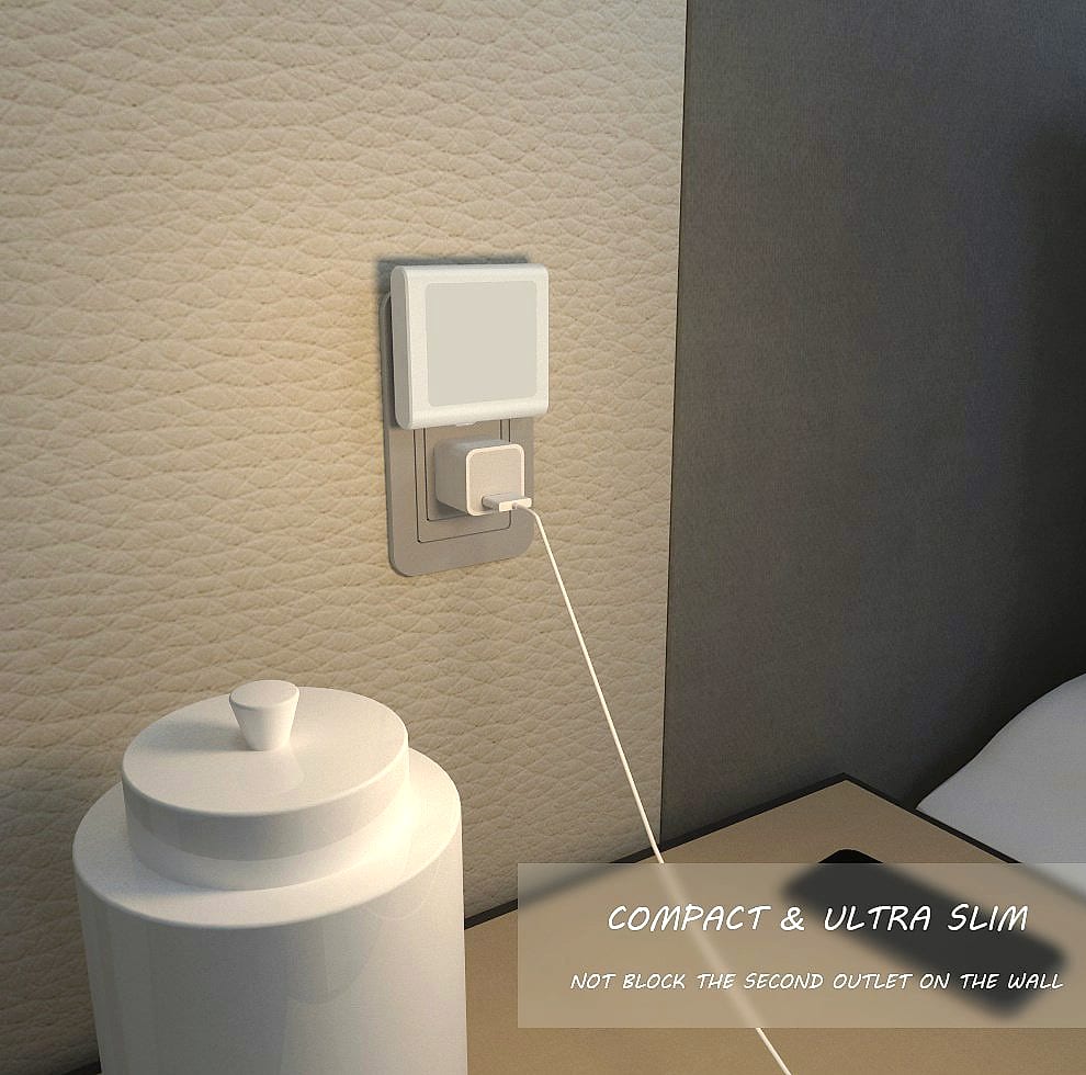 MAZ-TEK Plug-in LED Night Light with Auto Dusk to Dawn Sensor