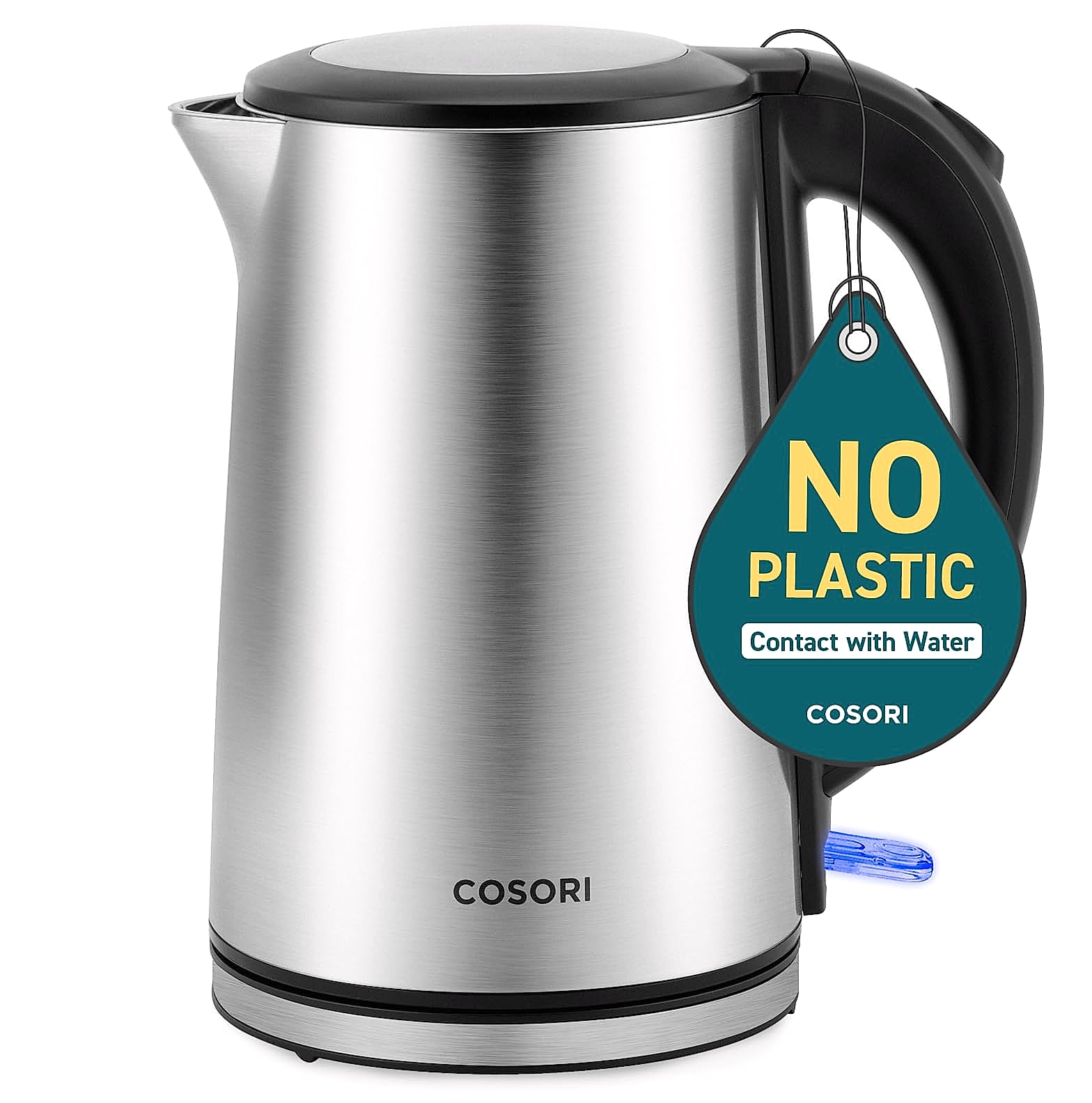Cosori 1.7L Electric Kettle, Stainless Steel, 1500W Fast Boil