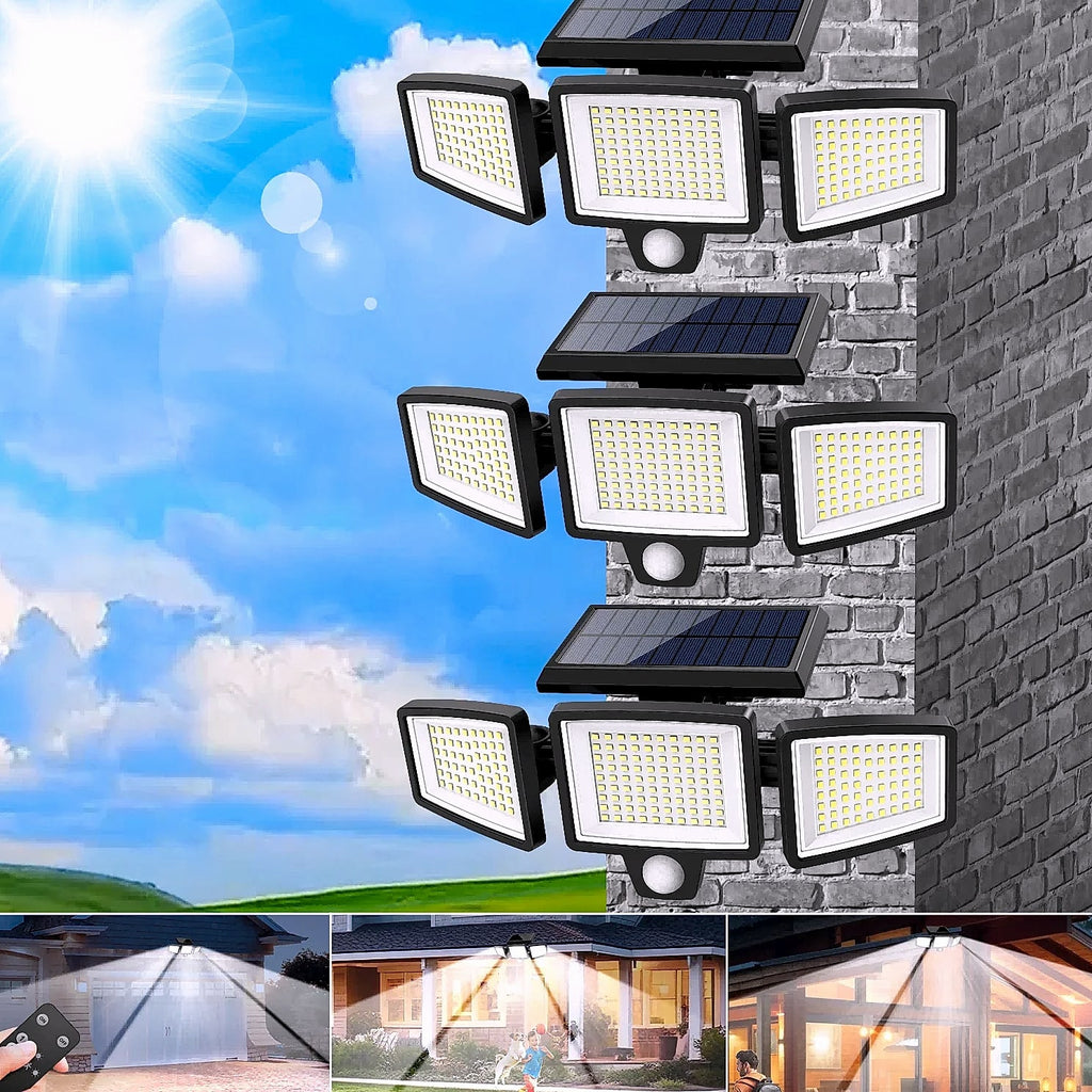 SZRSTH 3-Head Solar Motion Sensor Security Light