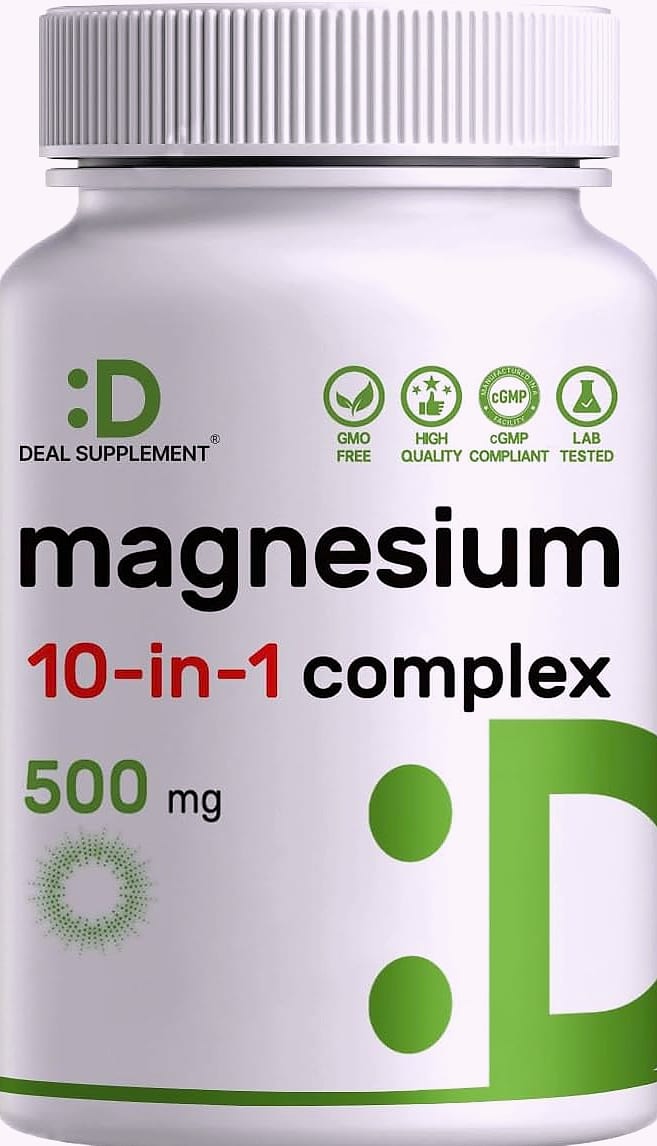 DEAL SUPPLEMENT Magnesium Complex 500mg, 240 Veggie Capsules