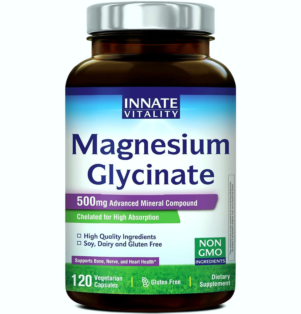 Innate Vitality Magnesium Glycinate 500mg Supplement