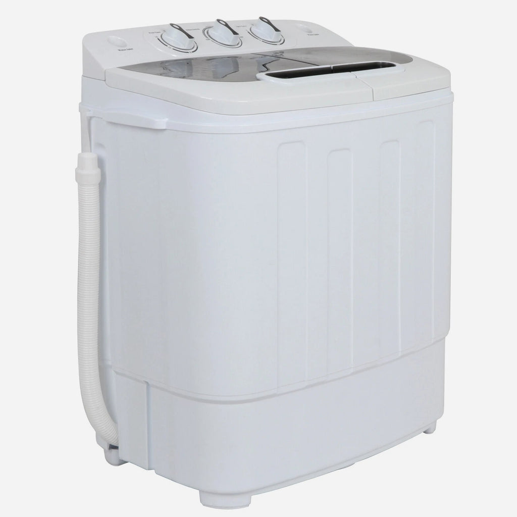 White Compact Portable Washer & Dryer with Mini Washing Machine and Spin Dryer