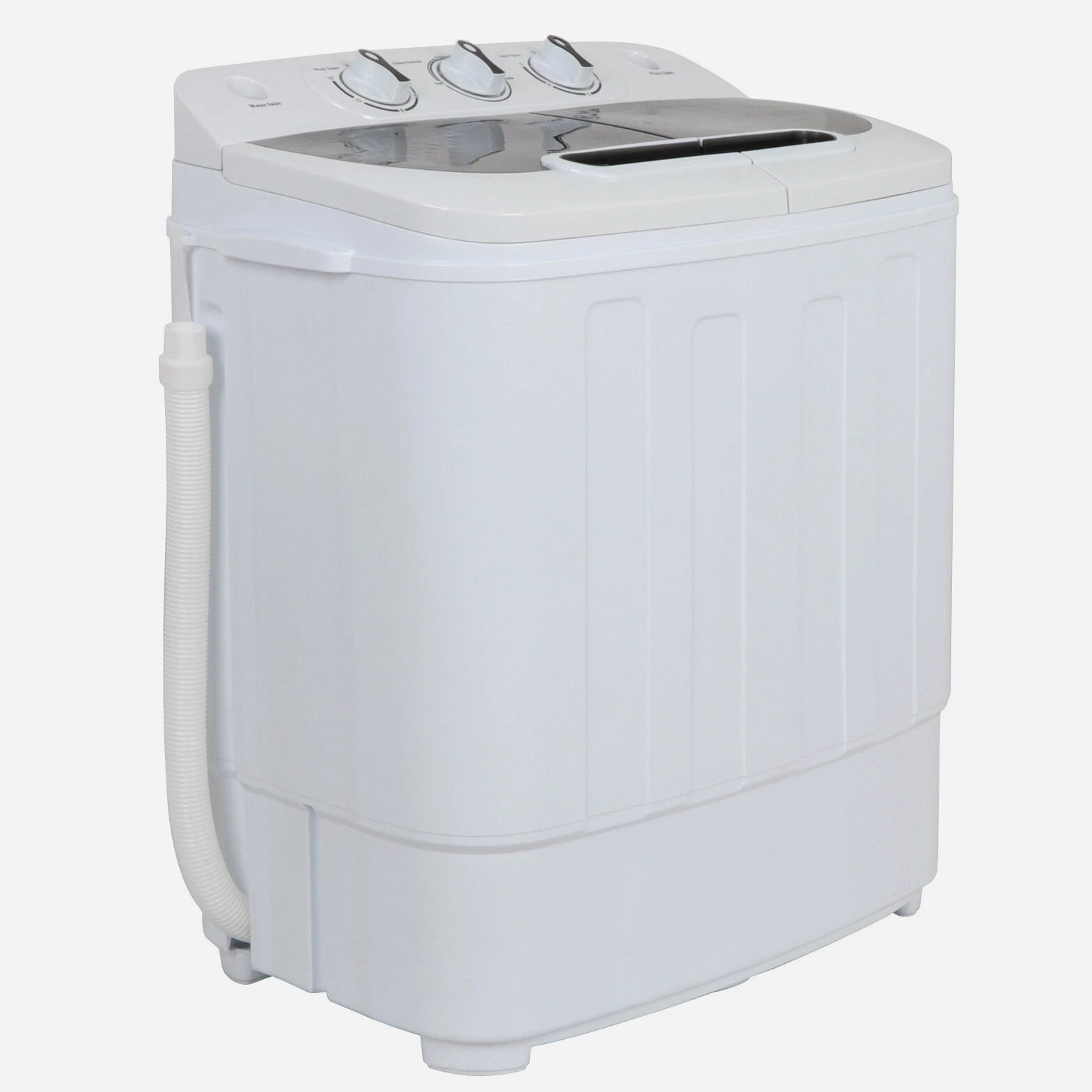 White Compact Portable Washer & Dryer with Mini Washing Machine and Spin Dryer