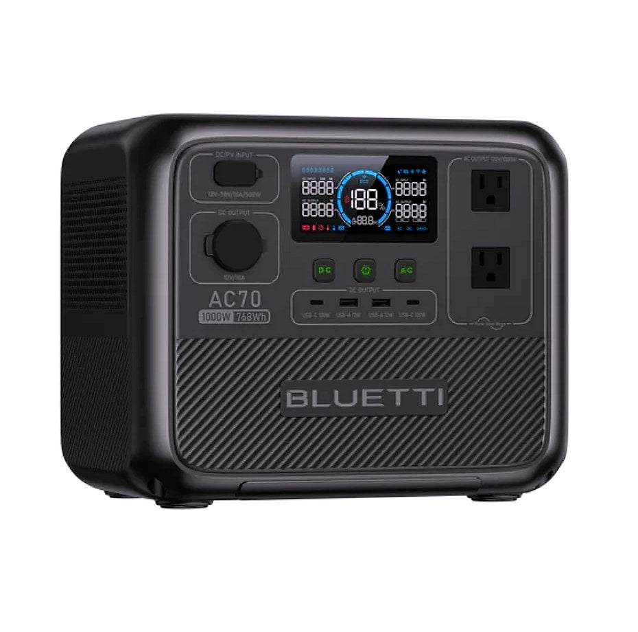 BLUETTI AC70 Portable Power Station 768Wh 1000W