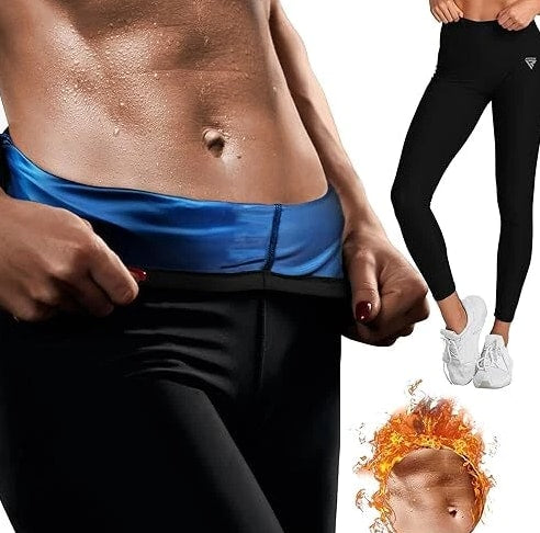 Sauna Leggings for Women by RDX, Gym Yoga Workout Compression Sweat Pants