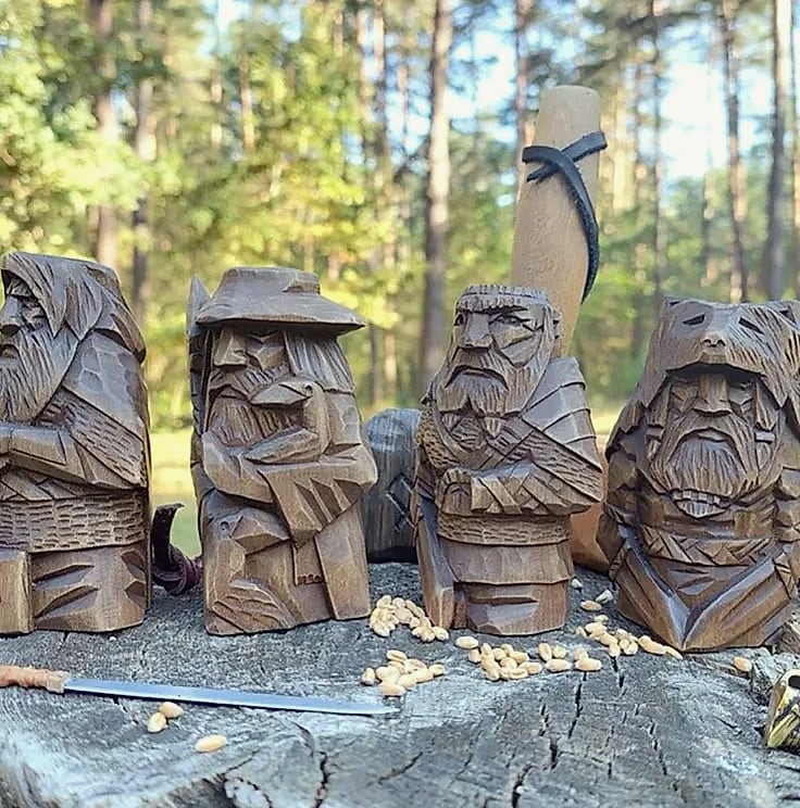 Norse Viking Odin Resin Statue Garden Ornament