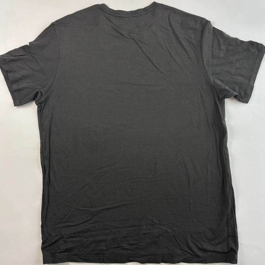Wool & Prince Mens Wool Blend Base Layer T-Shirt L Black Basic Minimalist *Hole*