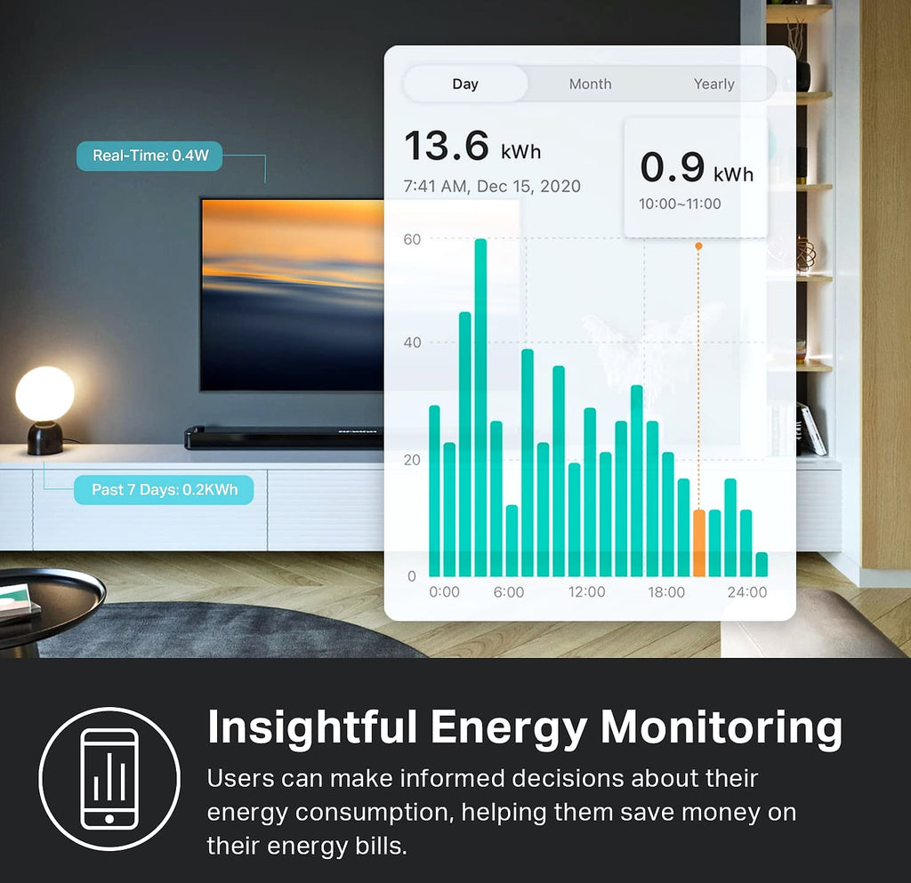 Kasa Smart Plug KP125M Matter Compatible Energy Monitor 2-Pack