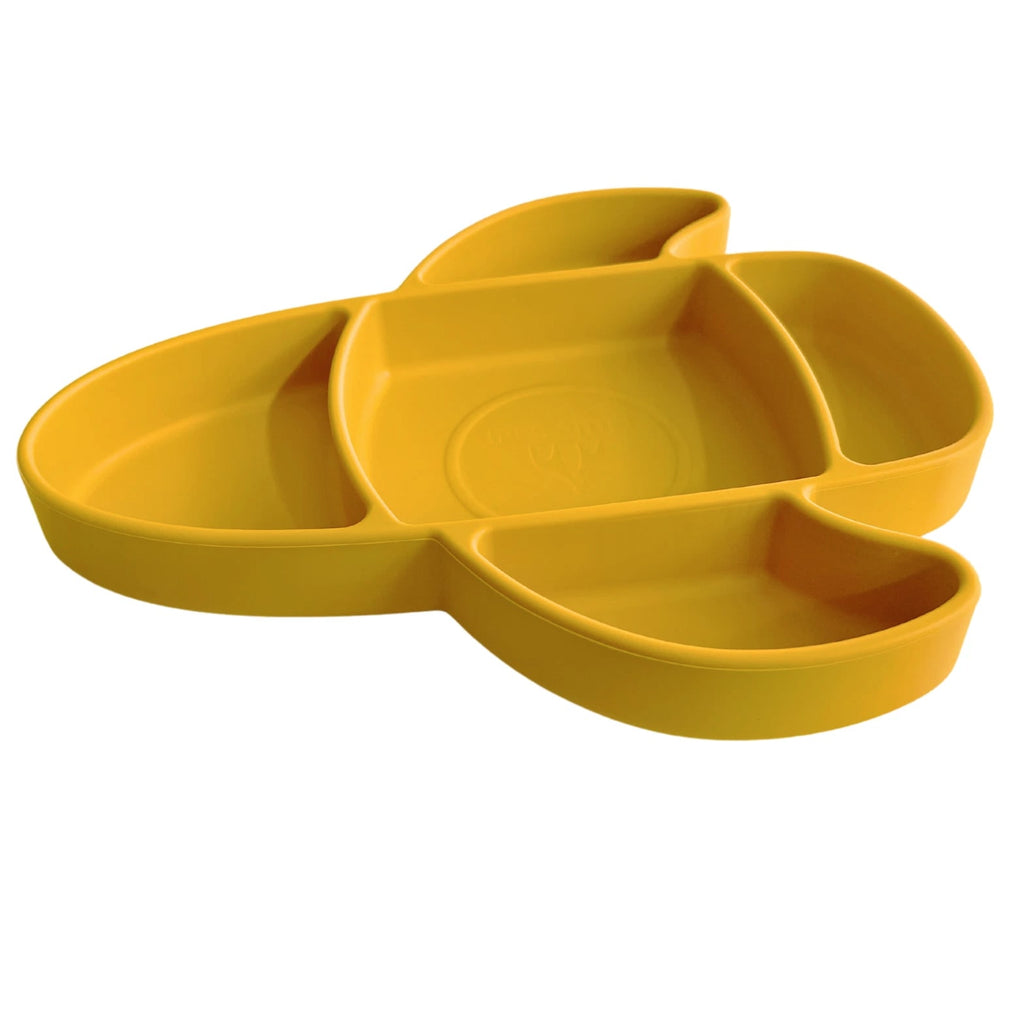 Liitle Sadi Silicone Airplane Toddler Plate, BPA-Free, Baby Plate, Baby Dish.