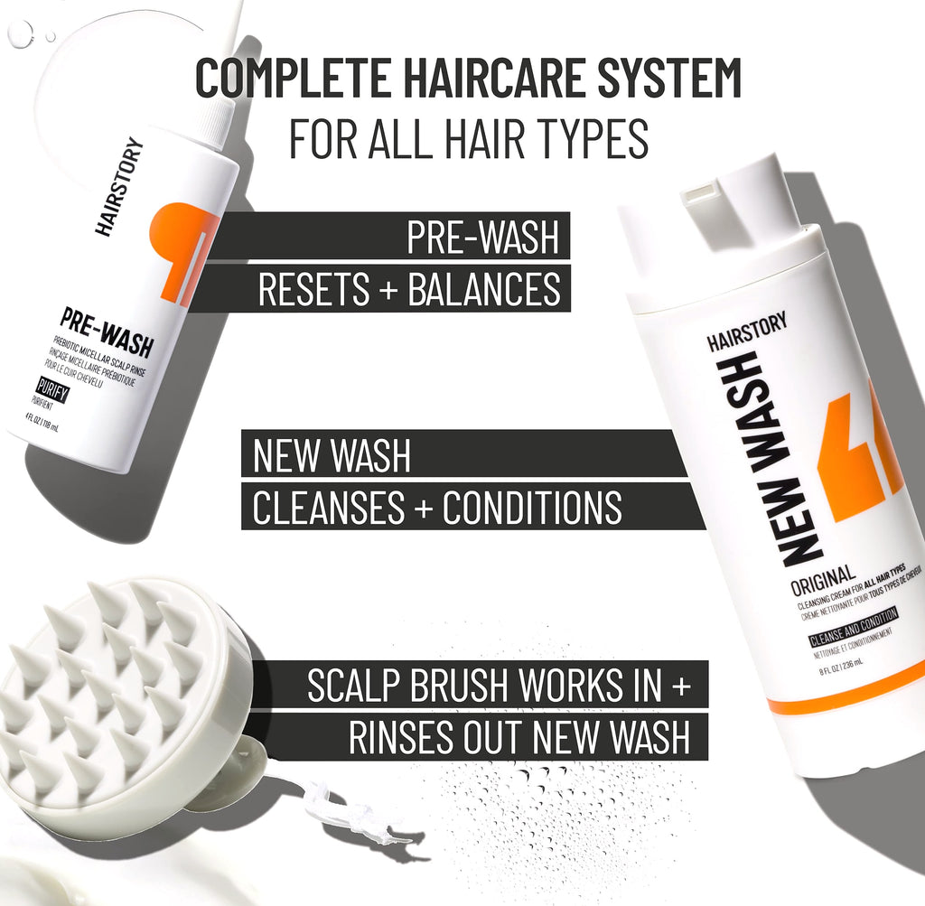 Hairstory New Wash Original and Pre-Wash Scalp Rinse Duo