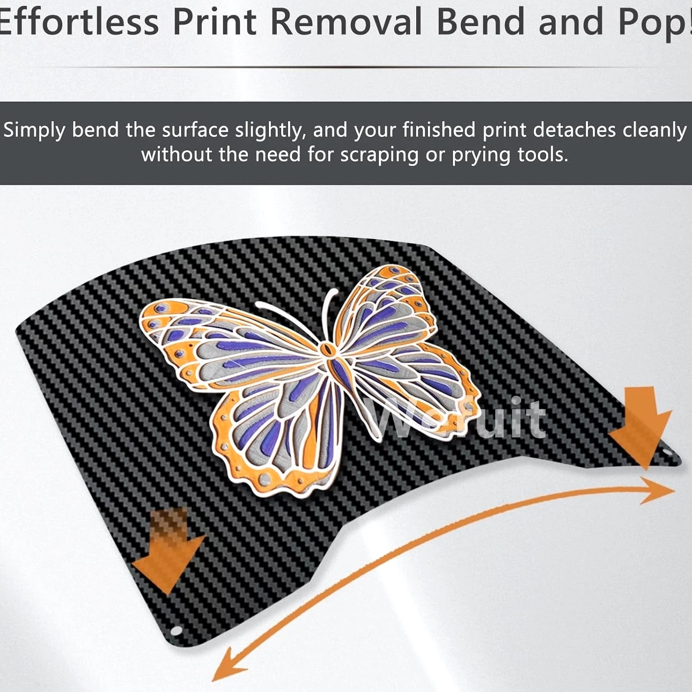 3D Printer Build Plate PET PEO Double Sided Textured Steel Sheet for Creality Hi