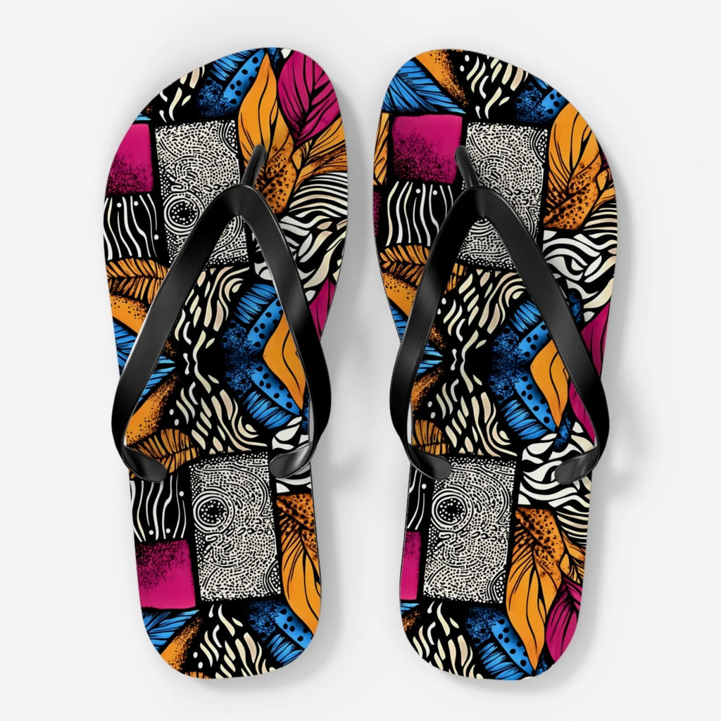 Floral and Feather Flip Flops | Summer Footwear Beach Sandals Poolside Comfort