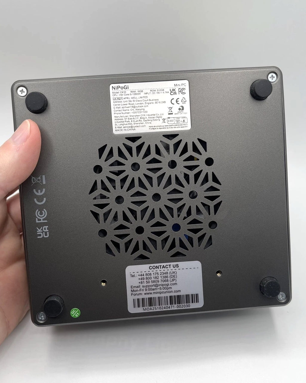 NiPoGi CK10 Mini PC - Windows 11, Intel Core i5-12600H, 16GB RAM, 512GB M.2 SSD