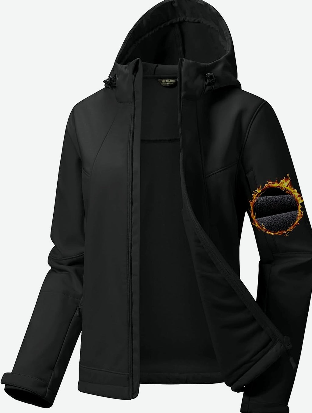 Free Soldier Women's Waterproof Softshell Jacket with Hood