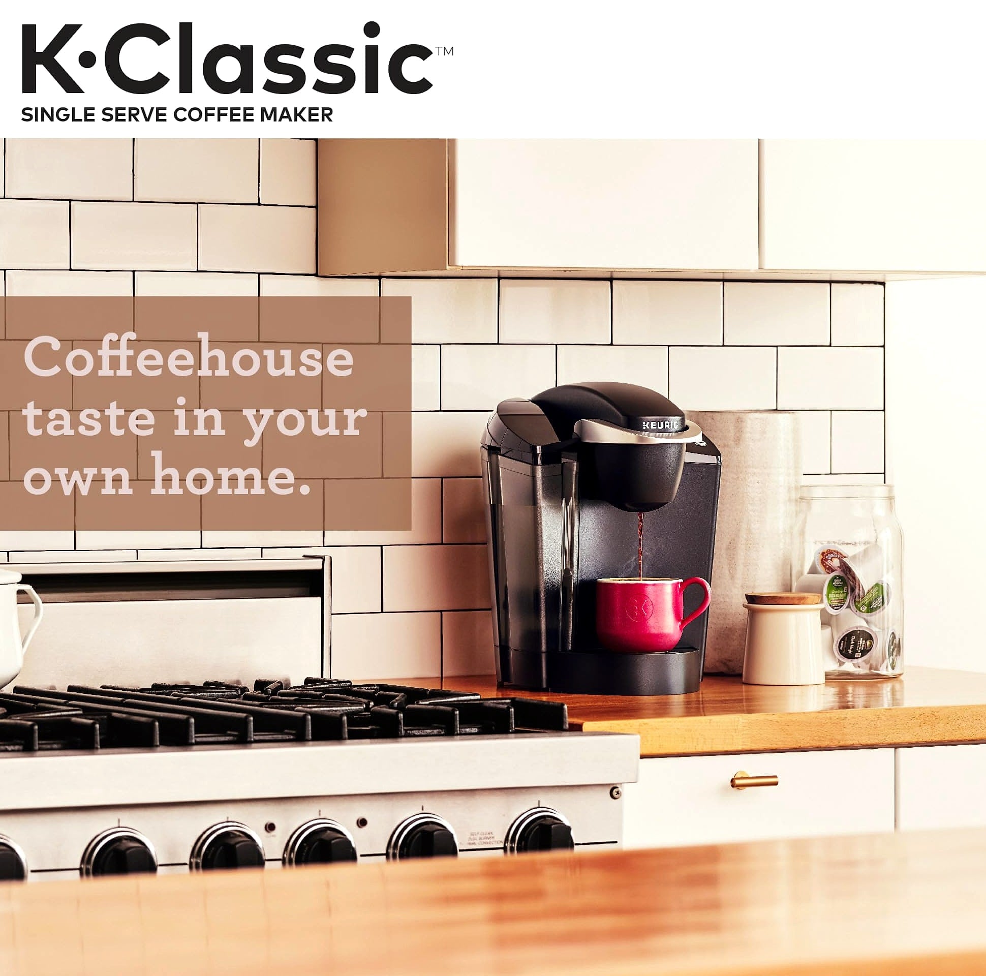 Keurig K-Classic Single Serve Coffee Maker with 3 Brew Sizes