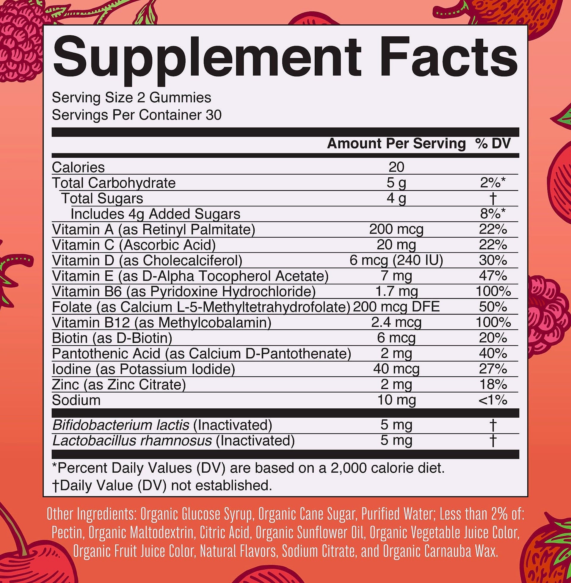 MARYRUTH'S Kids Multivitamin Gummies with Probiotics