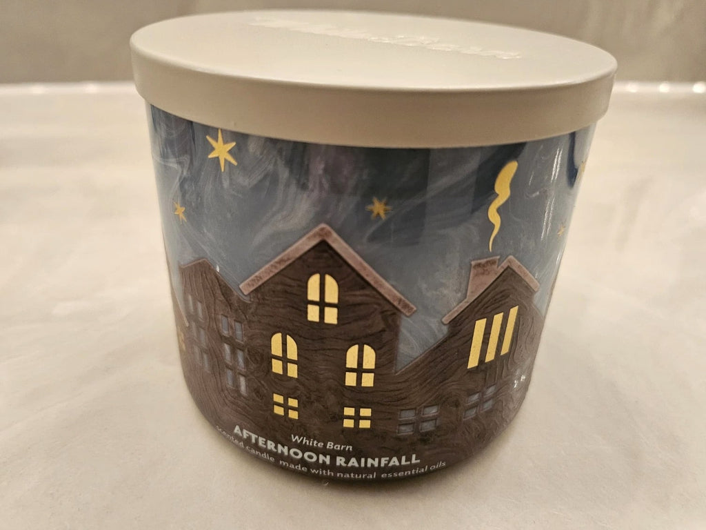 Bath & Body Works White Barn Afternoon Rainfall 3-Wick Candle
