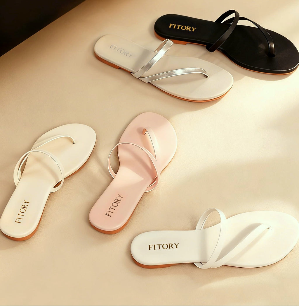 FITORY Womens Flip Flops Strappy Open Toe Sandals Size 6-11