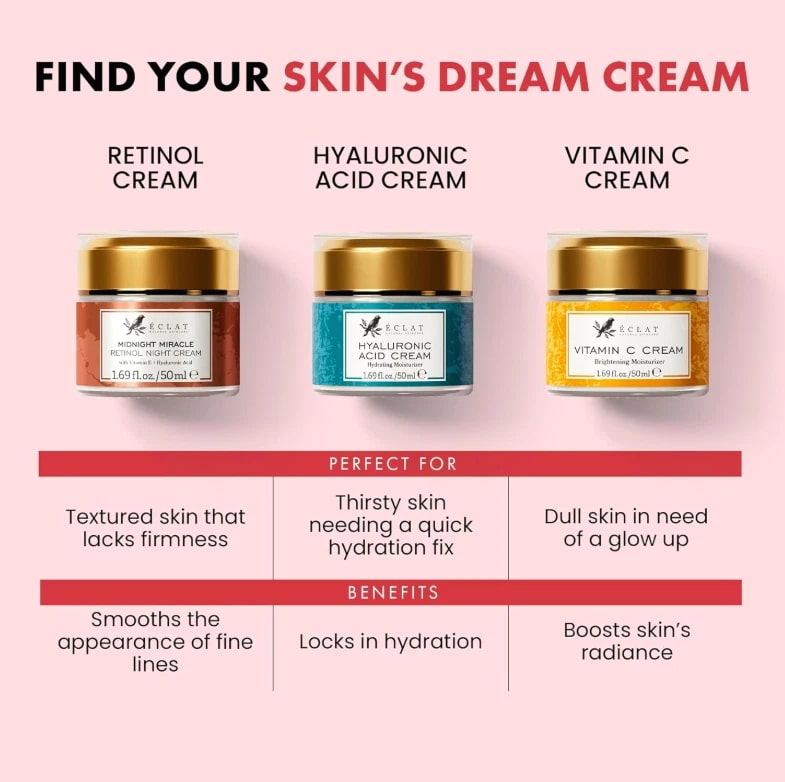 Retinol Night Cream Anti Aging - Hyaluronic Acid Wrinkle Repair Face 50ml