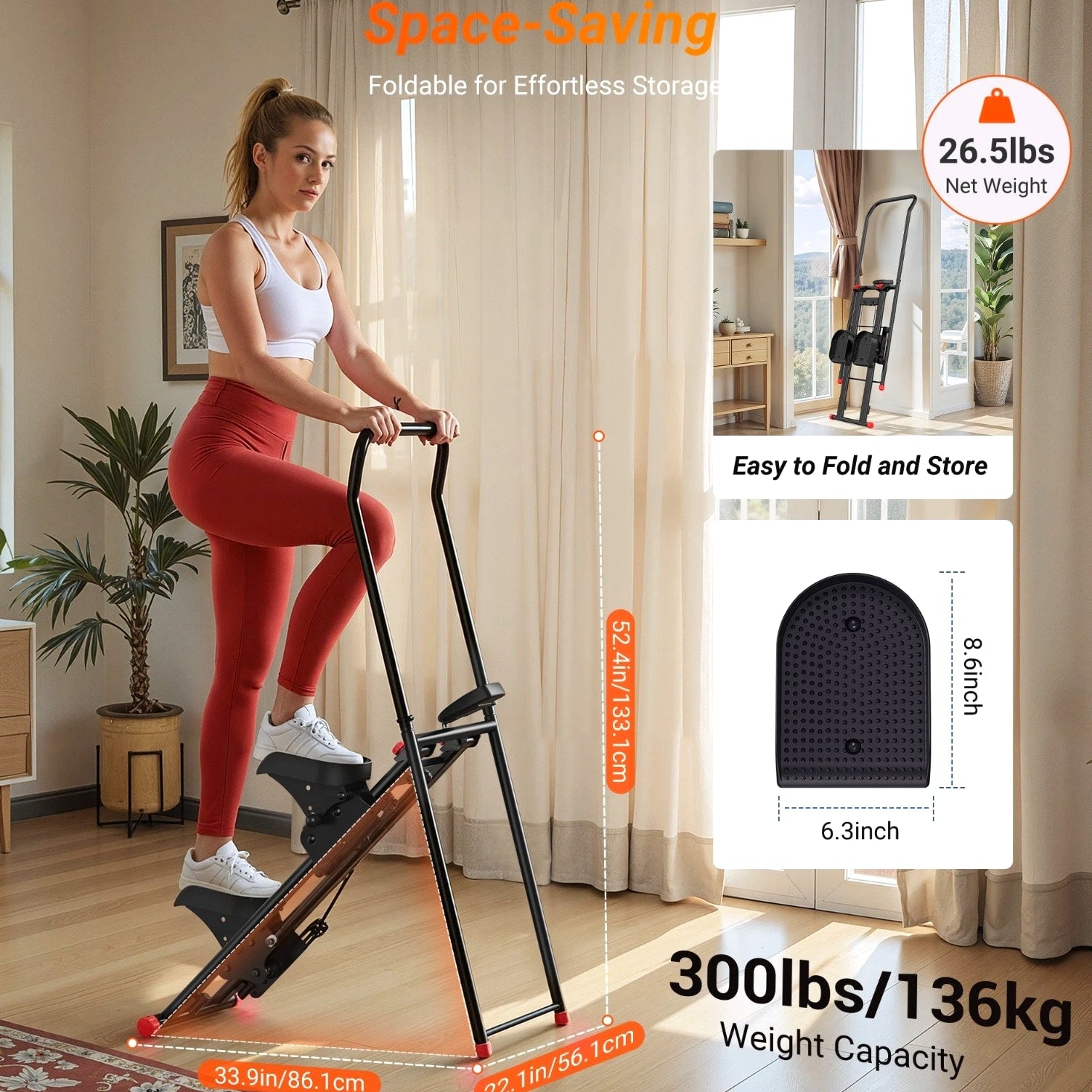 MERACH Stair Stepper for Home Gym Full-Body Workout Adjustable Handlebar/Pedal