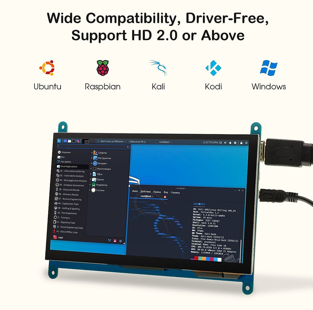 ELECROW 5" Resistive and 7" Capacitive Touch Screen Display Kit