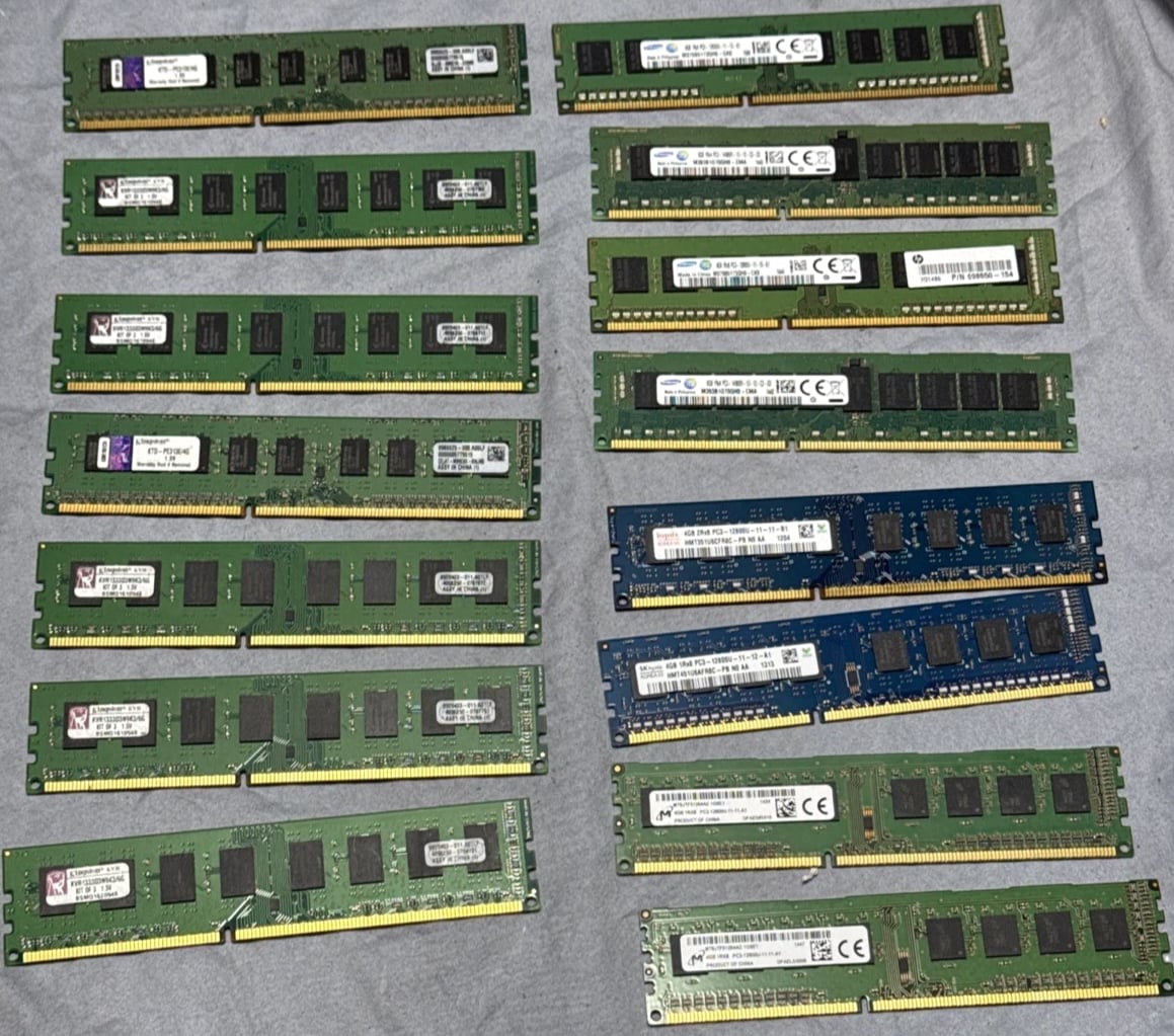 DDR3 RAM Lot 15 Sticks Mixed 4GB 8GB Samsung Kingston Hynix Tested free ship