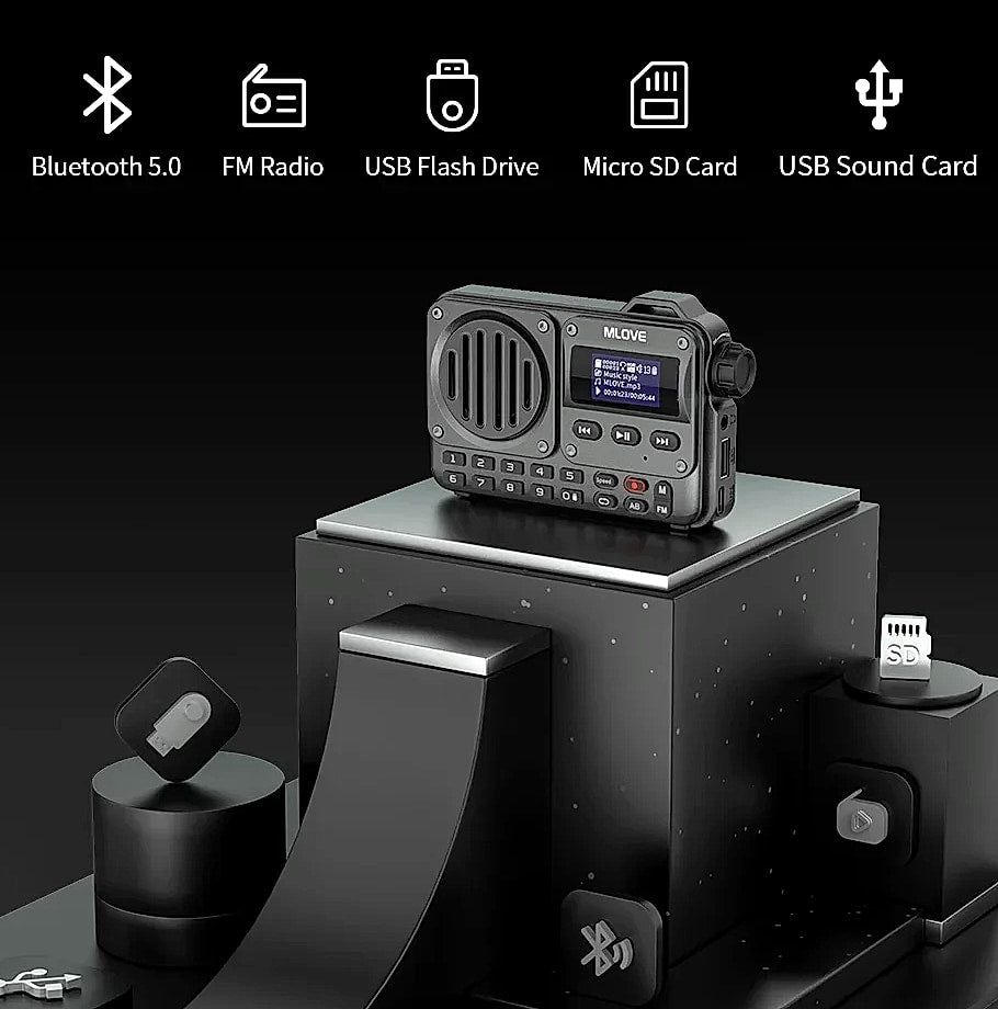 MLOVE BV800 Portable Bluetooth Speaker with FM Radio