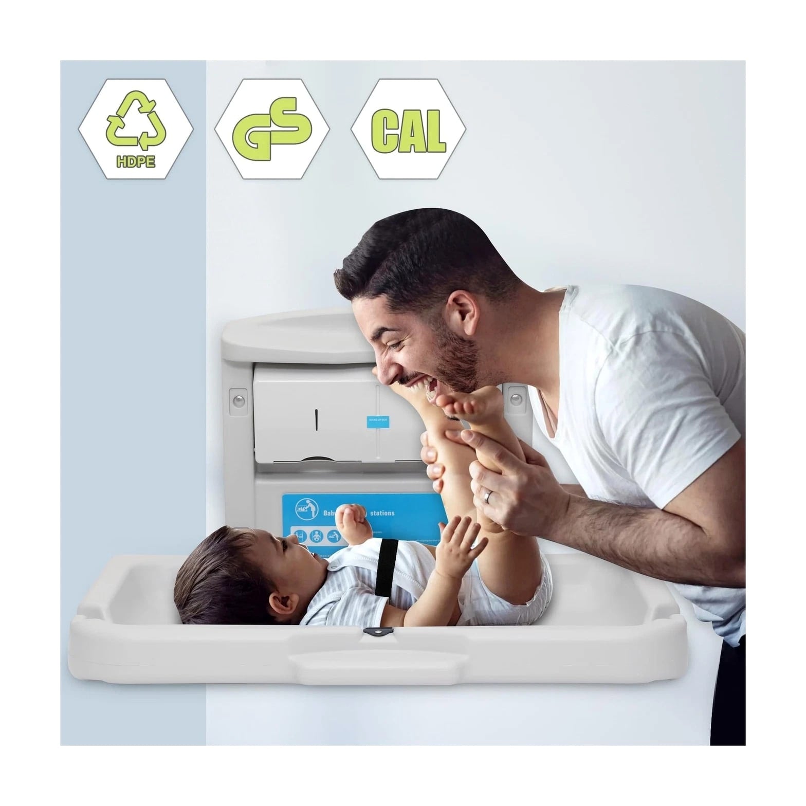 Commercial Baby Changing Station,Wall Mounted Baby Changing Station with Safe...