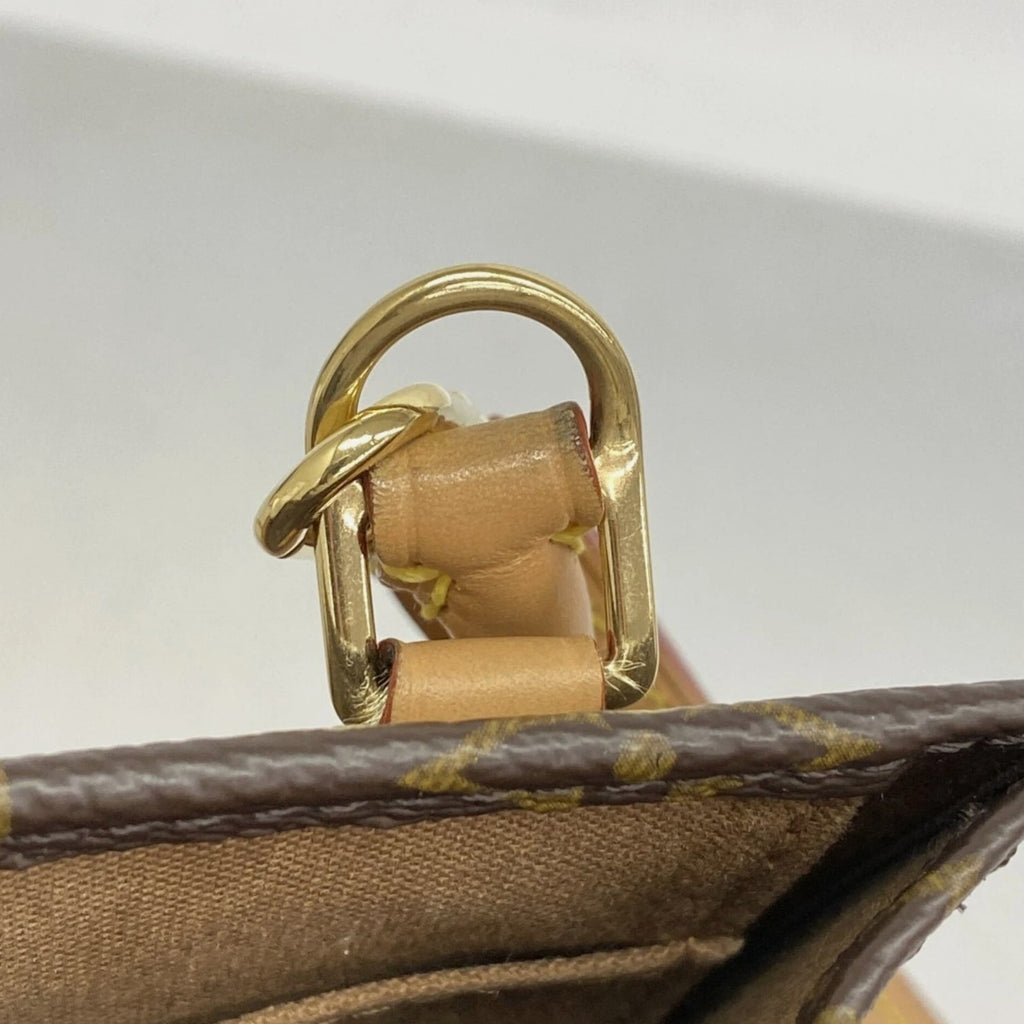 Louis Vuitton Monogram Petite Sac Plat Handbag M81295 Brown 2-way ... GZl1h9rf