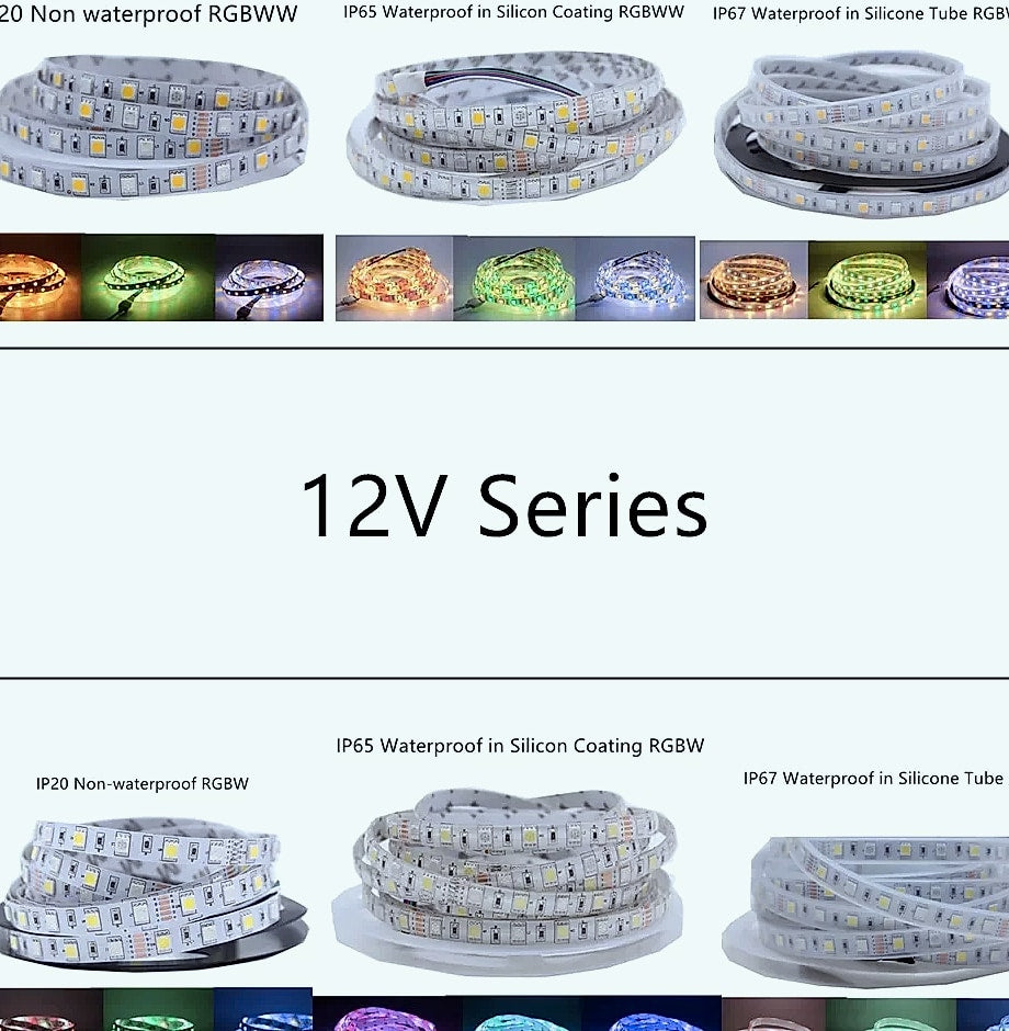 taslauk 5M 5050 SMD LED Strip RGB RGBW RGBWW 12V 24V