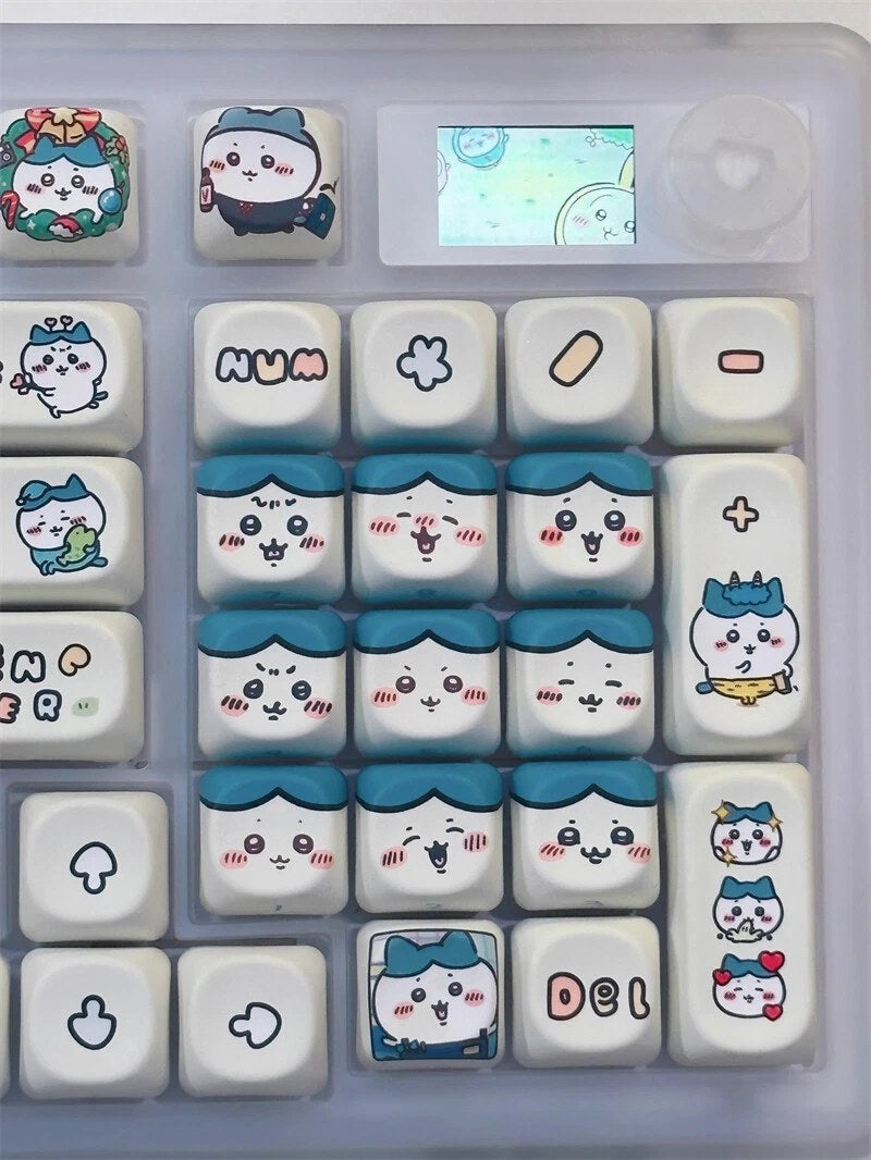 Cartoon Chiikawa Hachiware Keycaps For Mechanical Keyboard Full Set 131 Keys