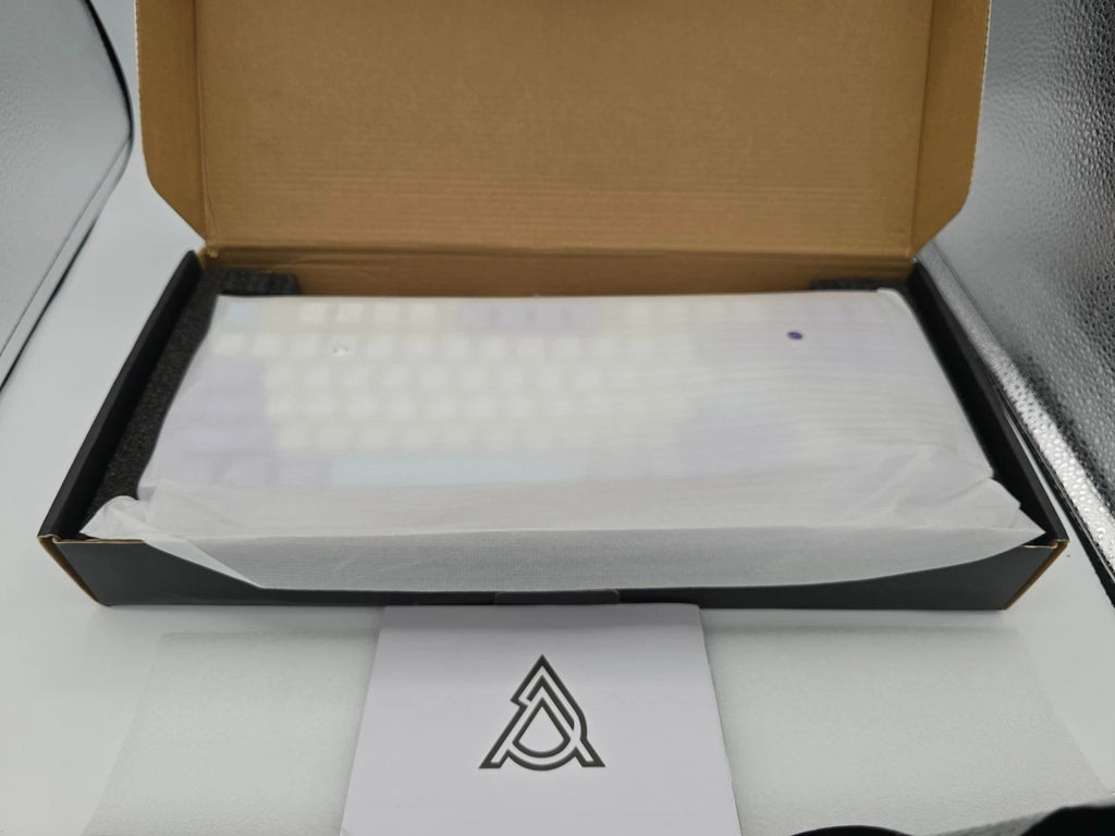 AJAZZ AK870 Tri Mode Hot Swap Mechanical Keyboard Gift Switch - Purple White
