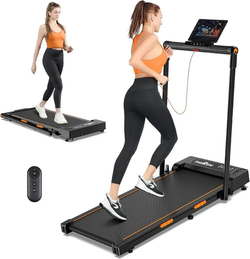 2-in-1 Foldable Treadmill, 2.5HP Under Desk Walking Pad=