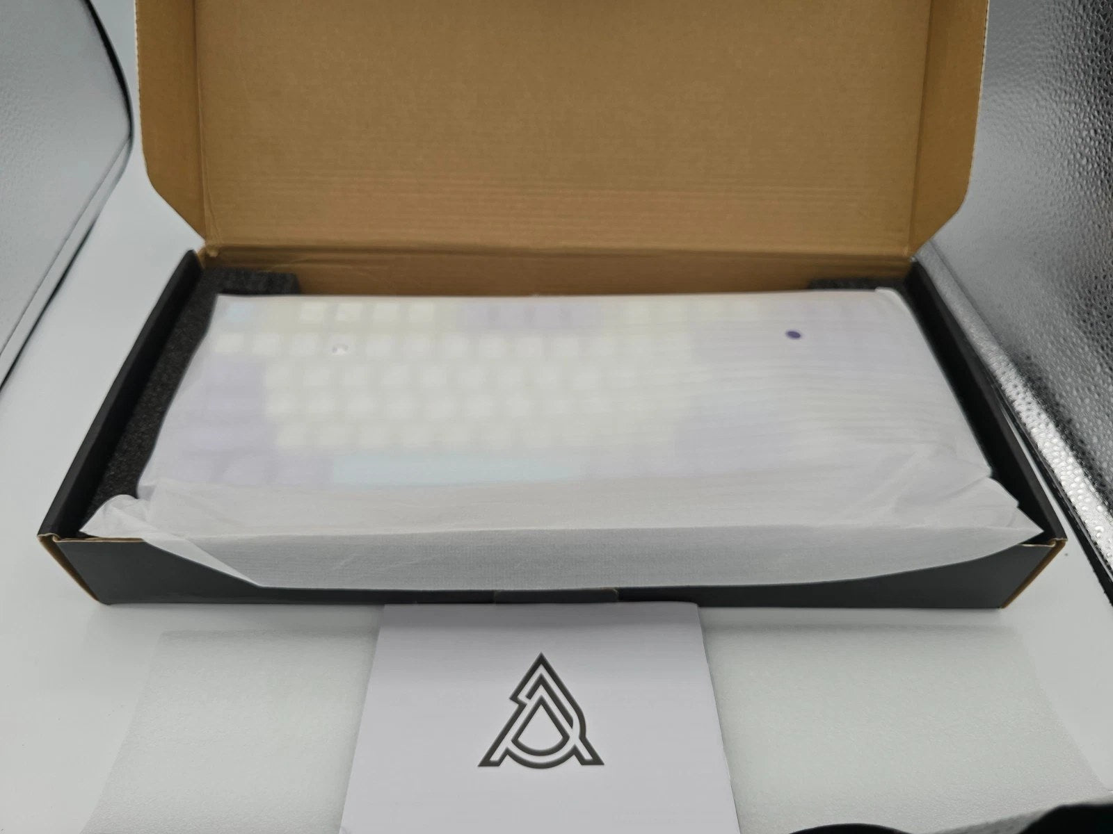 AJAZZ AK870 Tri Mode Hot Swap Mechanical Keyboard Gift Switch - Purple White