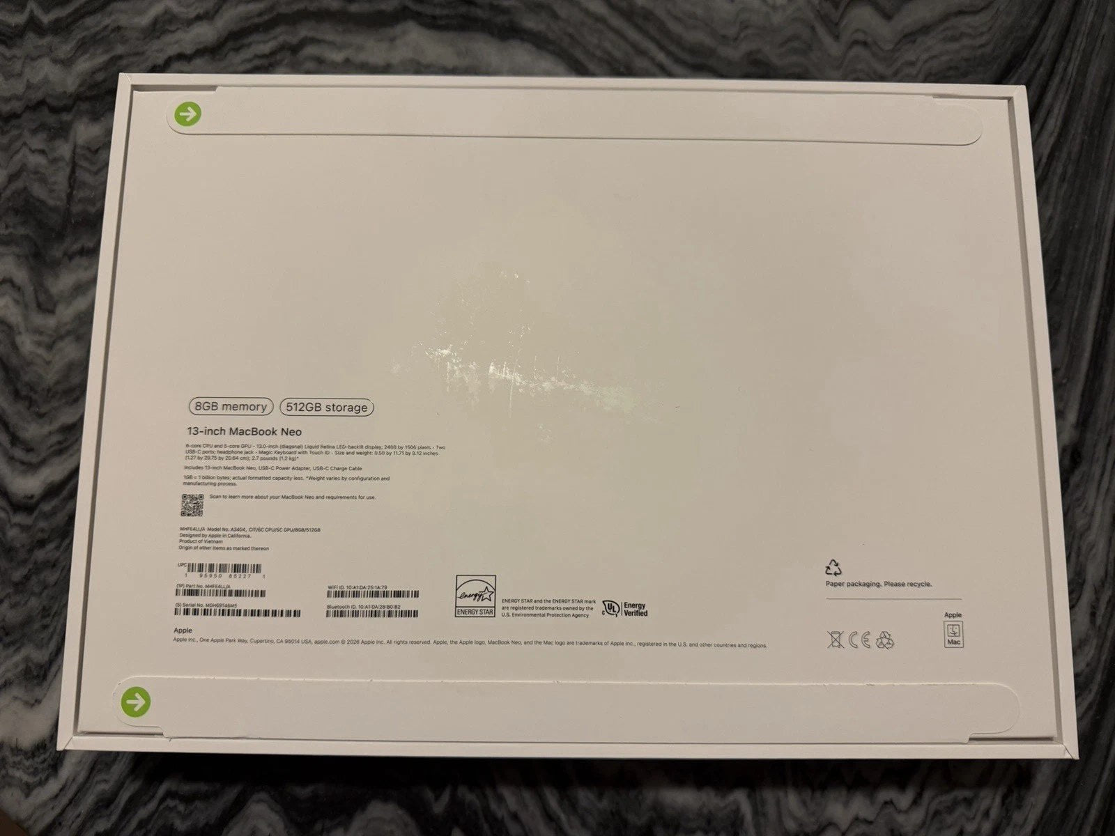 MacBook Neo 512GB With Touch ID 13 Inch Citrus New Sealed A18 Pro