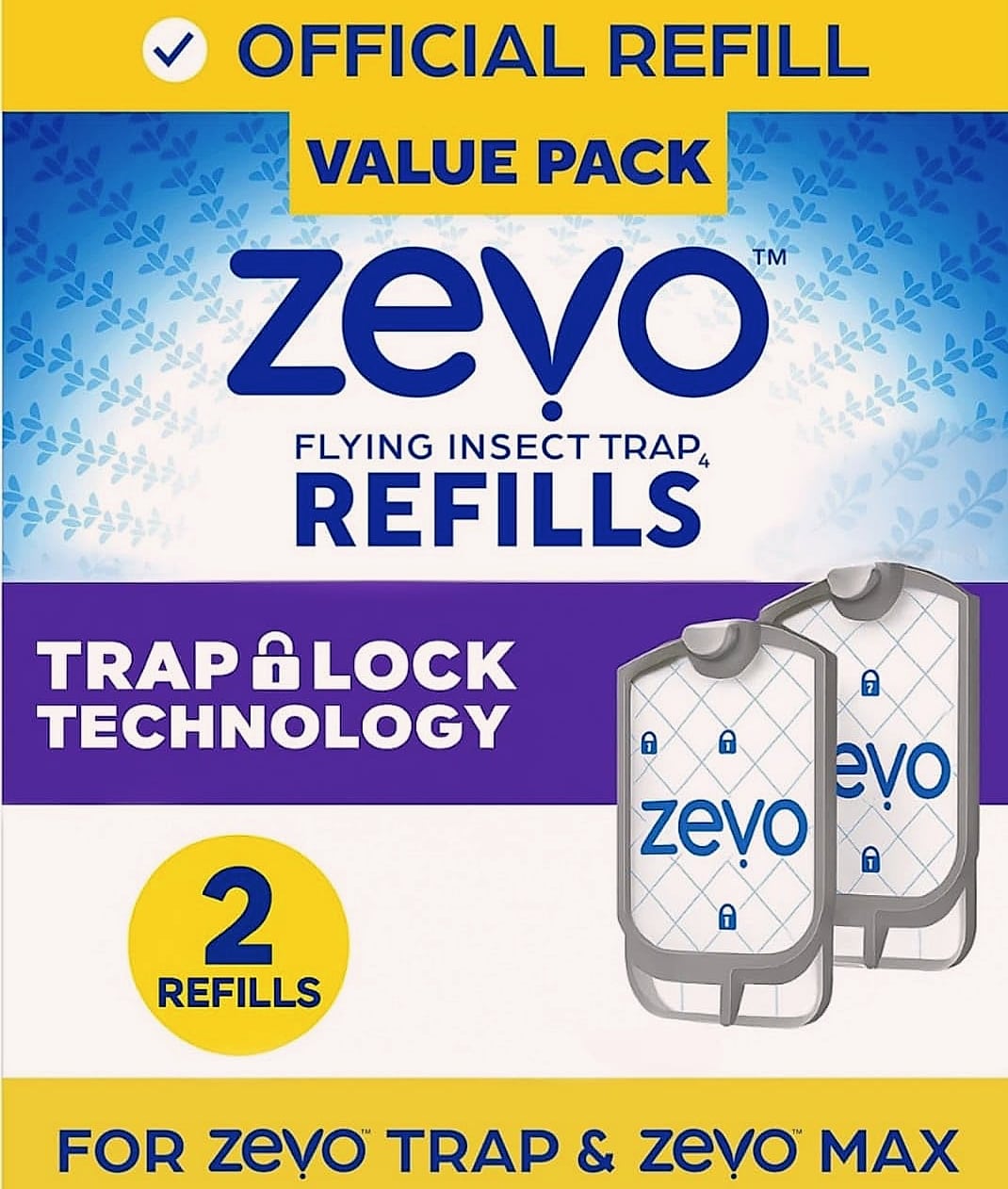 Zevo Flying Insect Trap Refill Cartridges for Indoor Fly Control