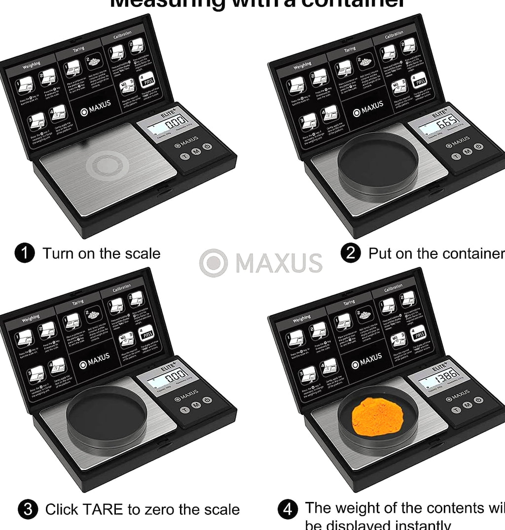 MAXUS Digital Pocket Gram Scale 500g x 0.01g Precision