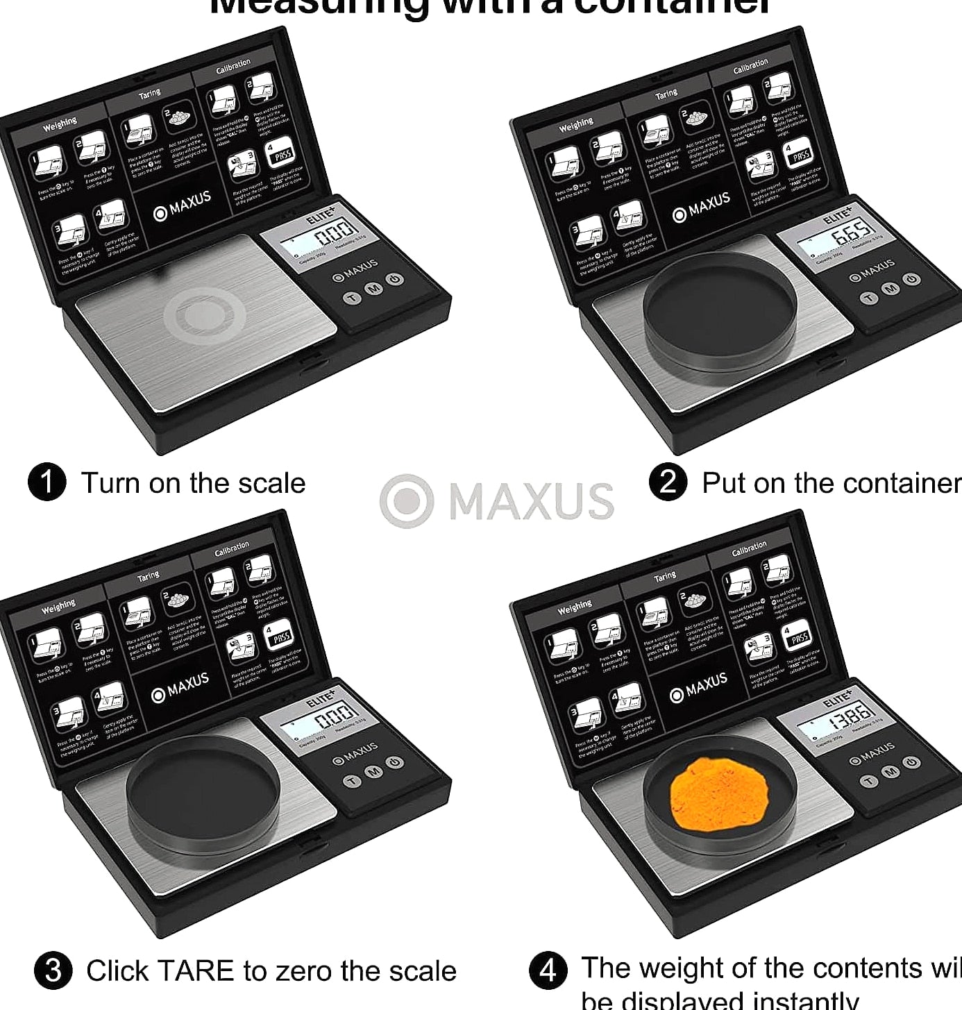 MAXUS Digital Pocket Gram Scale 500g x 0.01g Precision