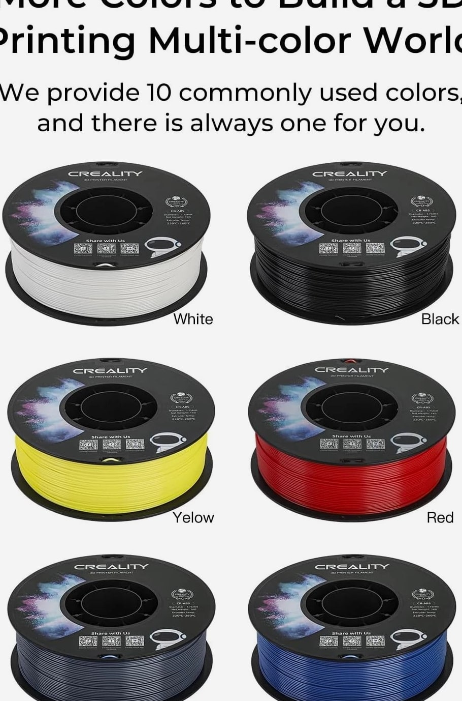 ABS Filament 1.75mm, 3D Printer Material, Excellent Resistance, Odorless Non-...