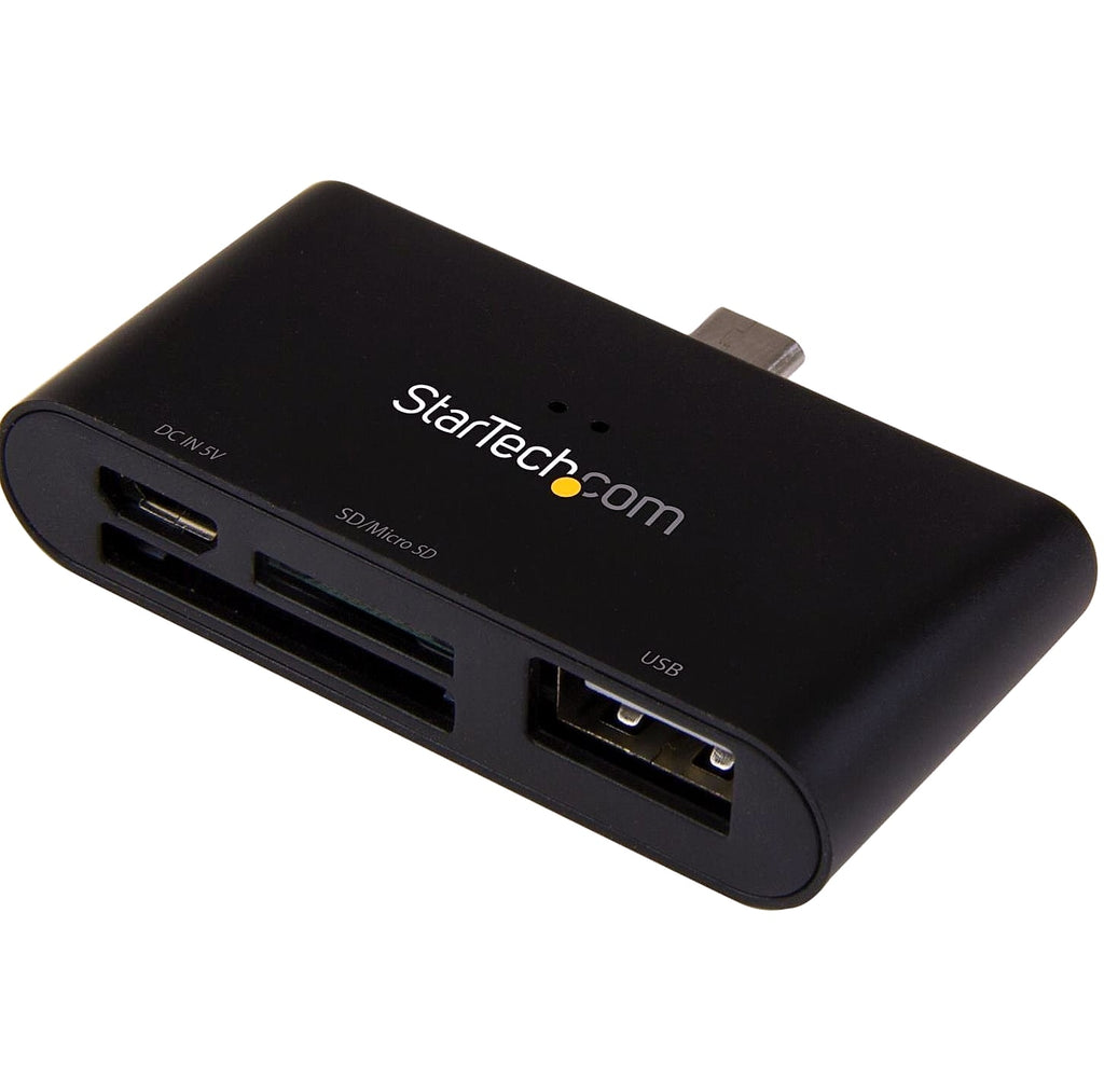 StarTech.com USB 3.0 Flash Memory Multi-Card Reader/Writer with USB-C - SD microSD and CompactFlash Card Reader w/ Integrated USB-C Cable (FCREADU3C)