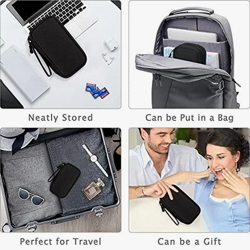 Small Electronics Carrying Case Bag Gadgets Organizer Pouch for Tech Accessories