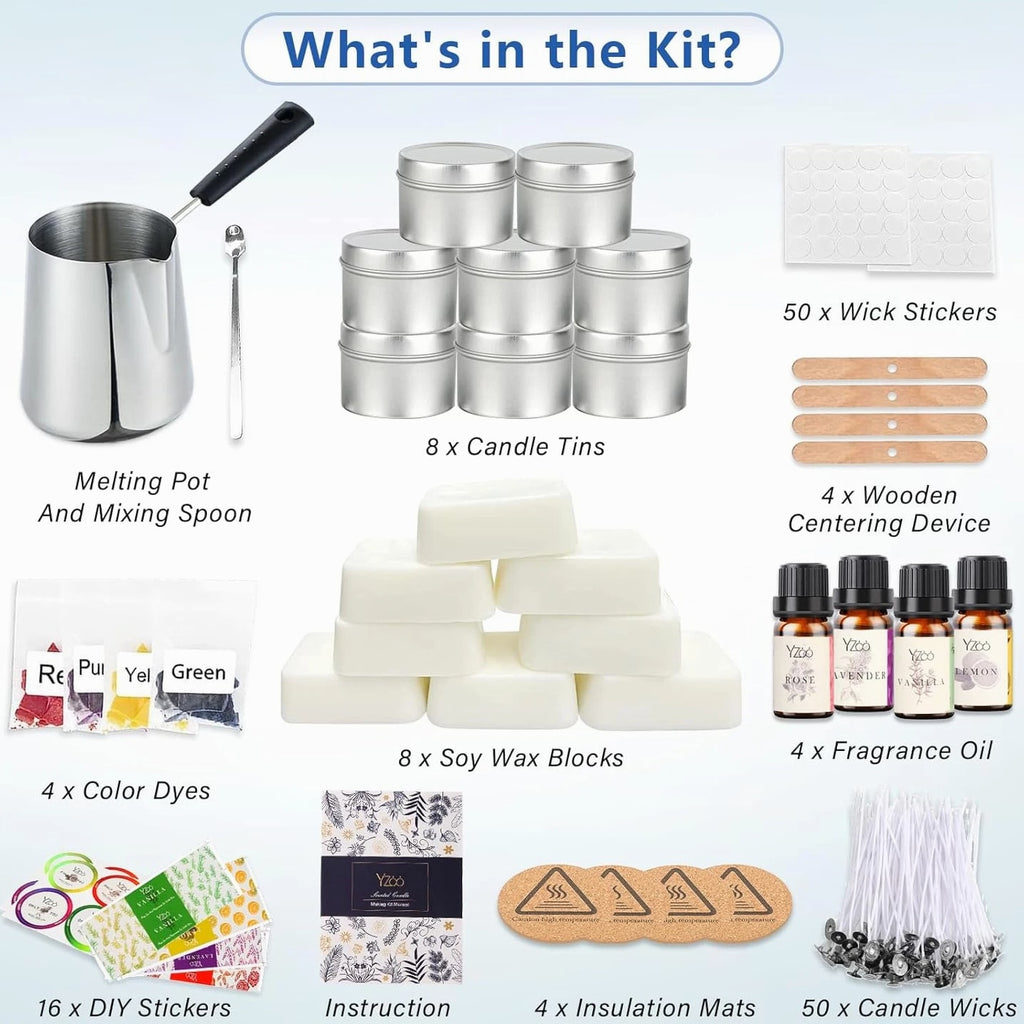 Complete Candle Making Kits for Adults Beginners, DIY Candle Making Supplies Included