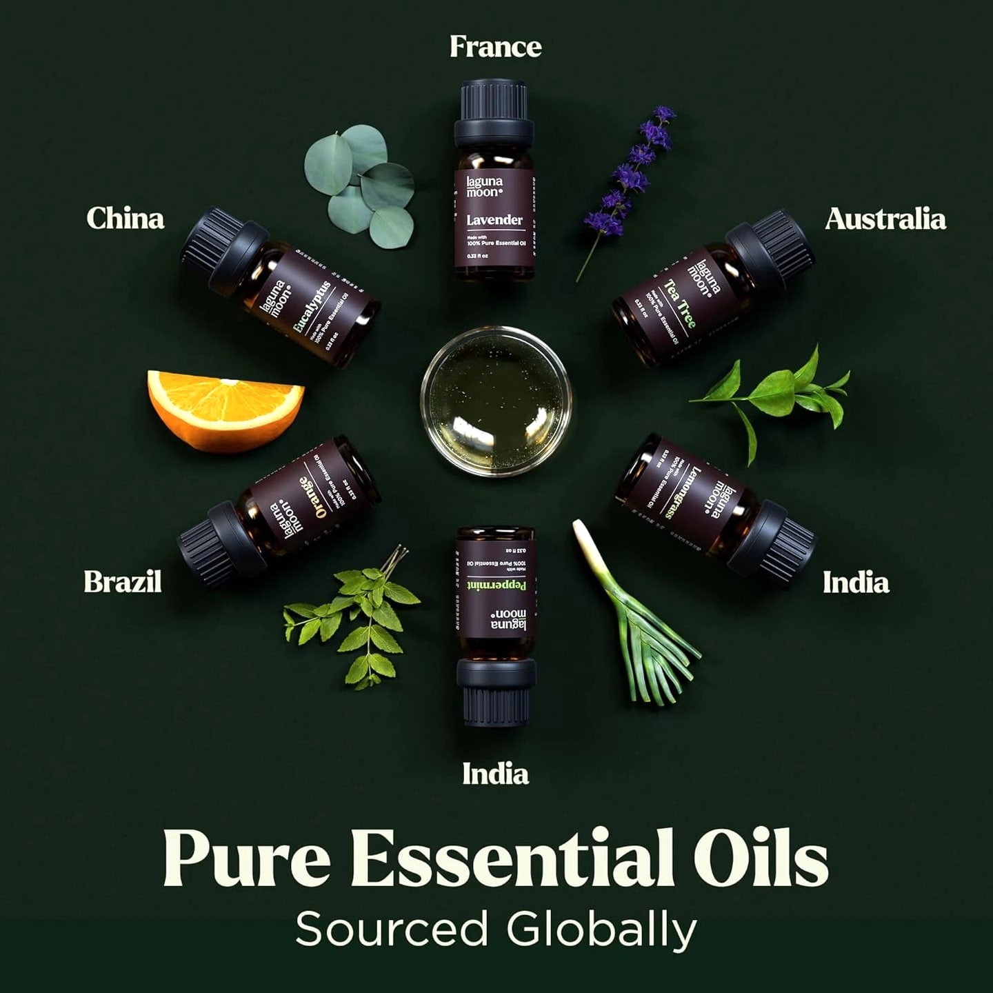 Essential Oils Aromatherapy Set - 6 Pure Oils for Diffusers, Home Care, Candles