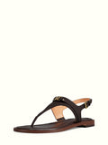 Michael Kors Mandy Leather Thong Sandals