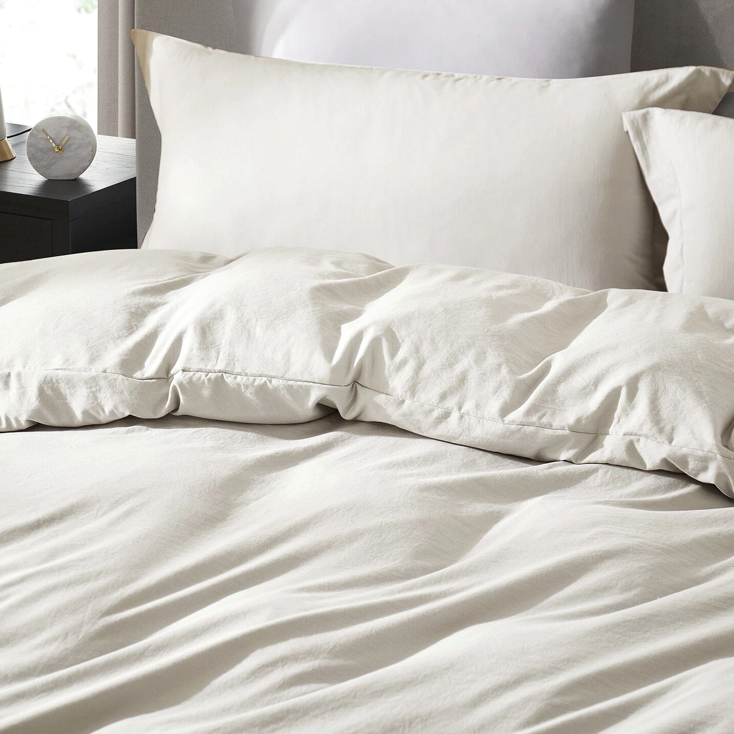 3 Pc Duvet Cover Set, King/Queen Soft Pre-Washed Comforter Cover & Pillow Shams
