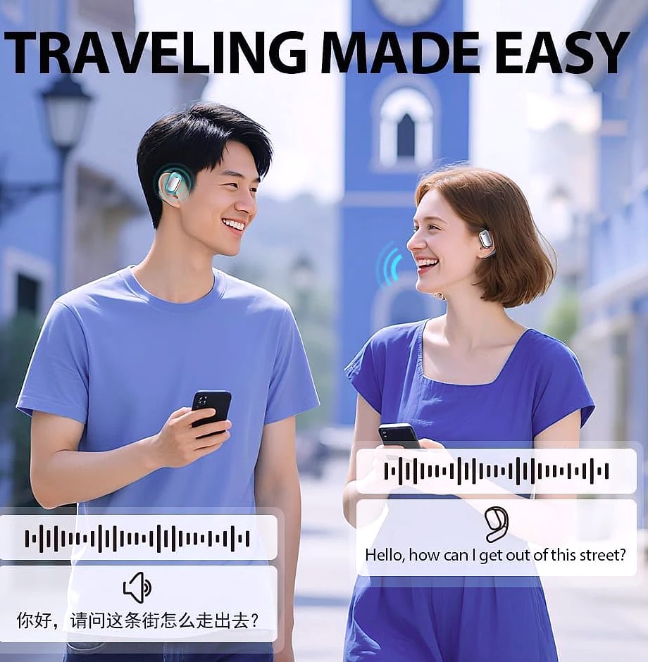 UYUXIO AI Translating Earbuds with 144 Languages