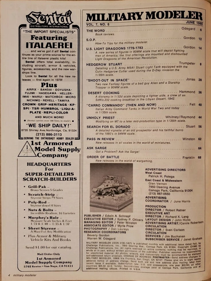 Military Modeler Magazine - 1980 COMPLETE YEAR