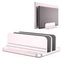 OMOTON Vertical Laptop Stand Double Dock Aluminum Silver